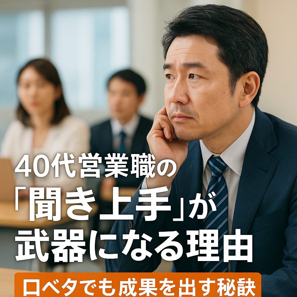 40代営業 聞き上手 提案営業 コミュニケーション営業スキル