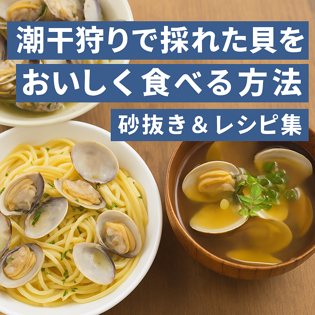 - 潮干狩り - 砂抜き - あさりレシピ - ハマグリ - 海の幸