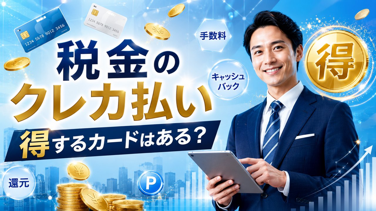税金のクレカ払いで得するカードを探すイメージ（元クレカ営業が解説）