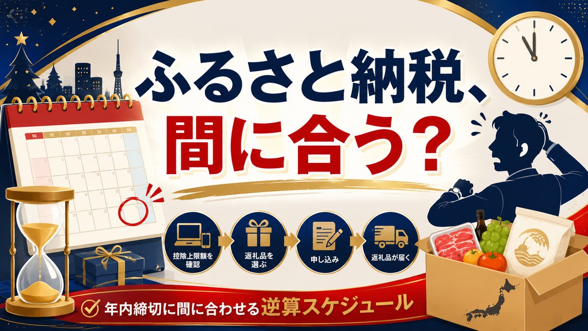 ふるさと納税はいつまで？2つの締切と年末に間に合わせる逆算スケジュールカレンダー