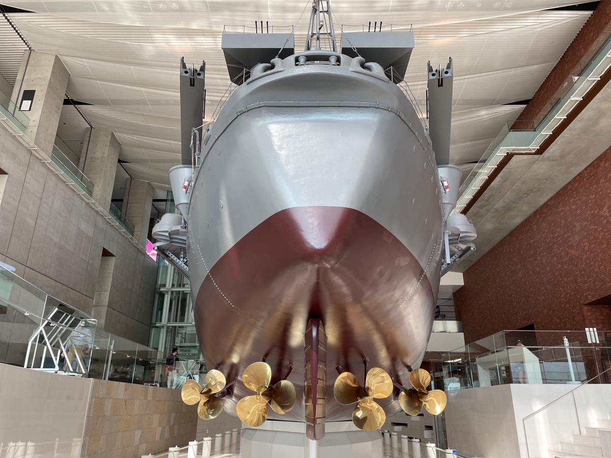 大和ミュージアム 戦艦大和10分の1模型の艦尾スクリュー