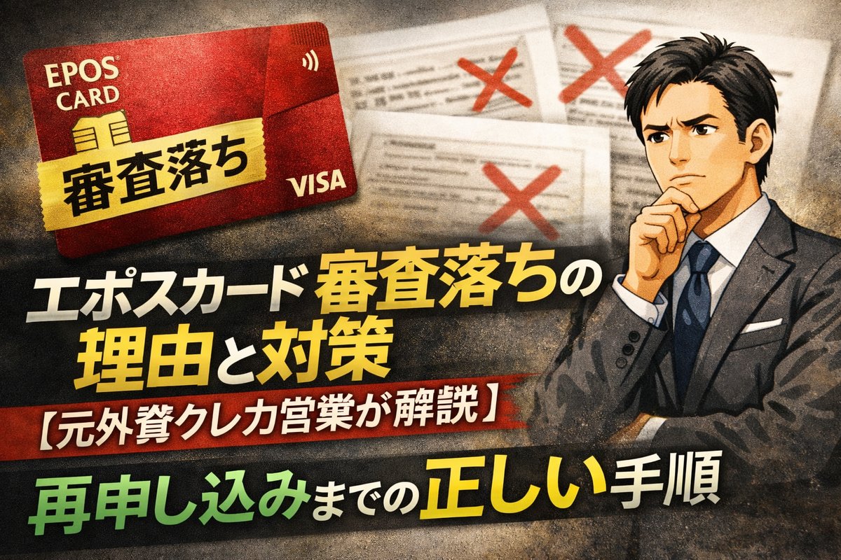 エポスカード審査落ちの理由と対策｜再申込の手順を元営業が解説【2026】