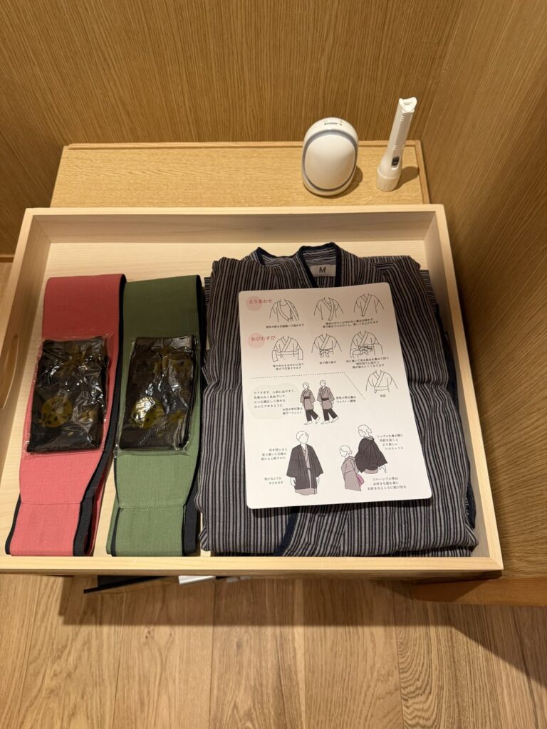 界 秋保 宿泊記 羽織り完備
