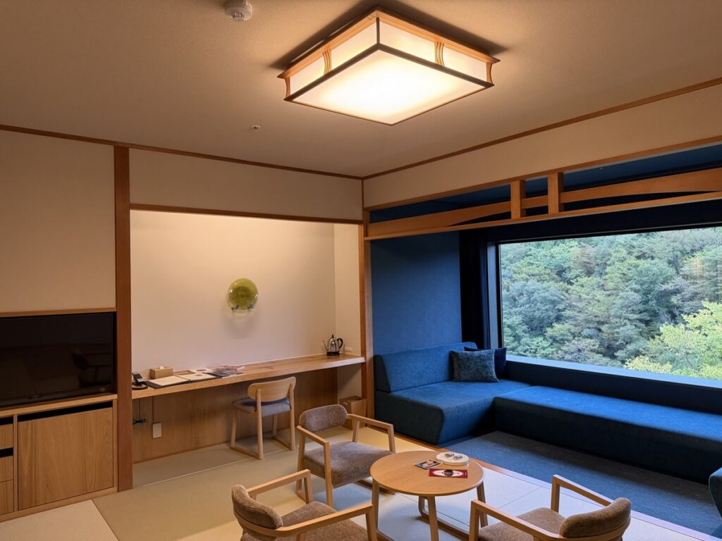 界 秋保 宿泊記 窓からの景色