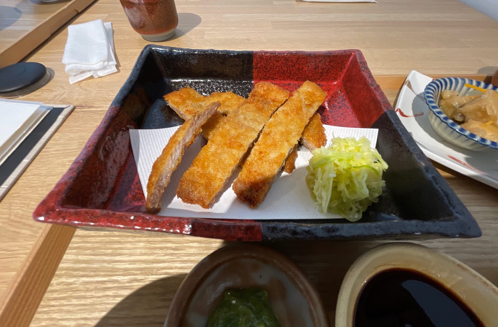 VISONの中で食べたとんかつ(2022年7月)