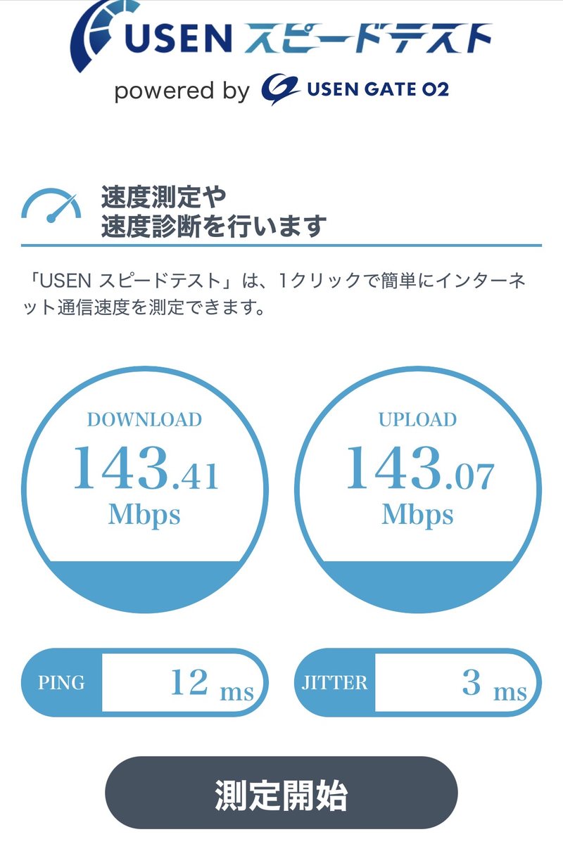 丸八 伏見別邸のフリーWi-Fiの速度(USENスピードテスト)